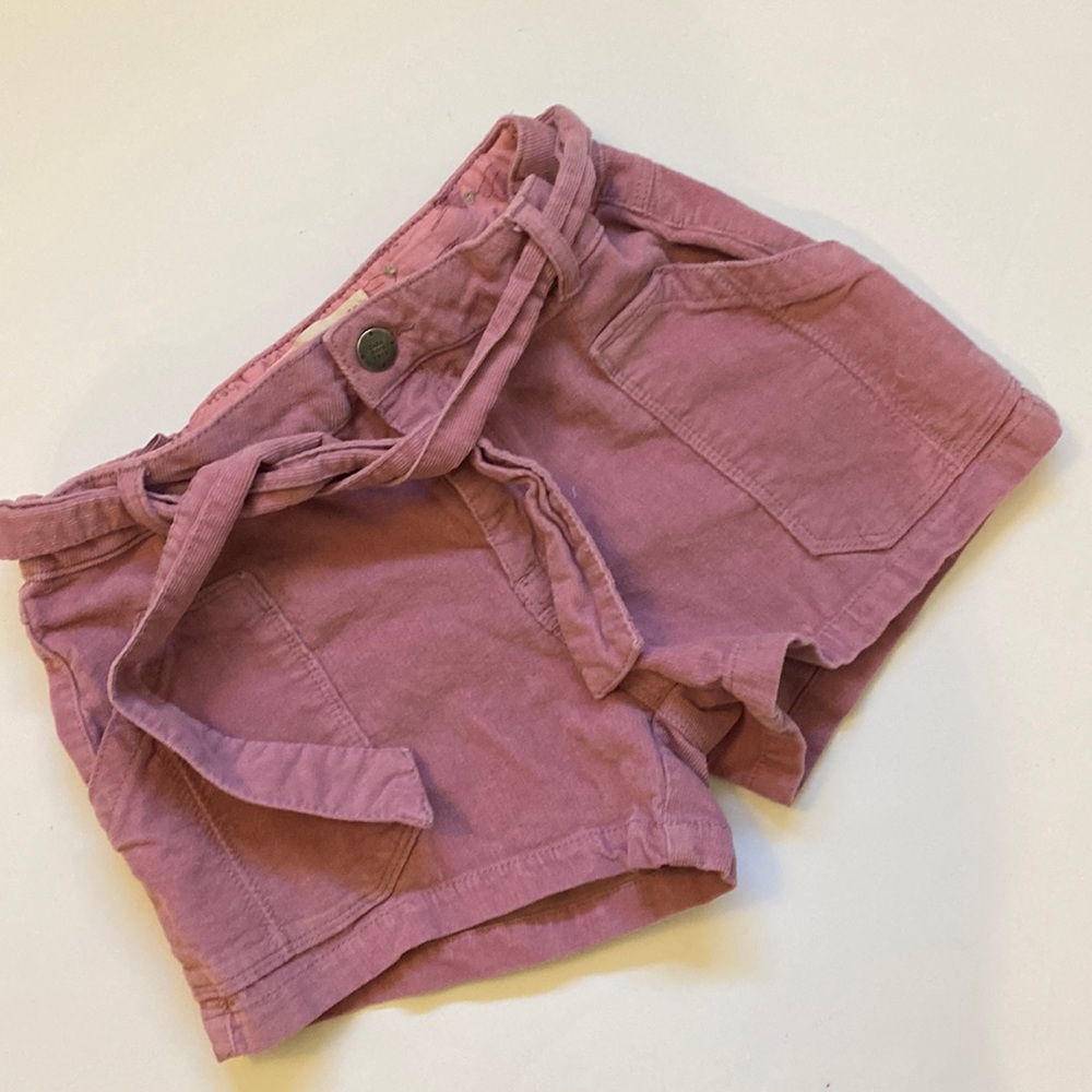 Zara Kids - Pink Corduroy Shorts w Belt